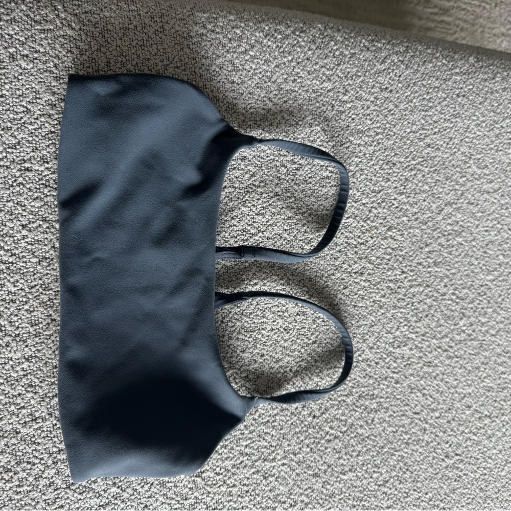 Graphite Gray Wunder Train Strappy Racer Bra